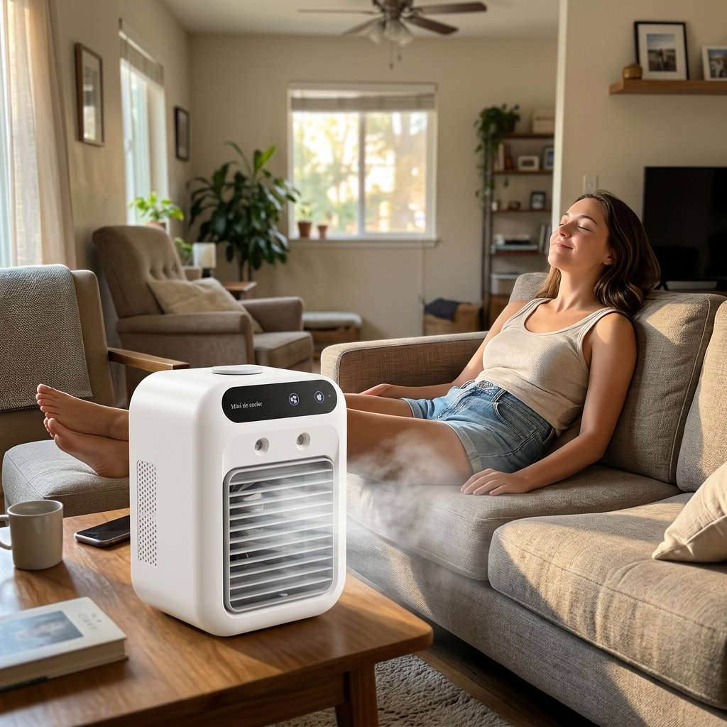 Customer using Frezoro Portable Cooling Fan 6